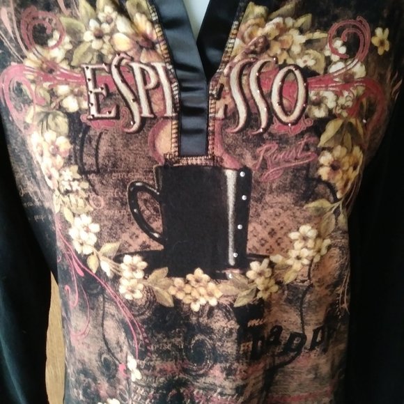 DRESS BARN Espresso Top - Picture 2 of 7